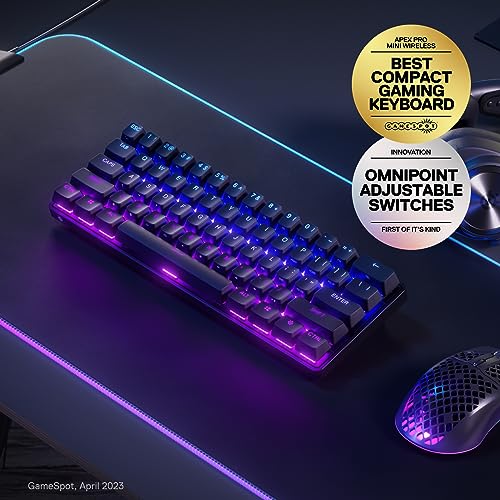 キーボード APEX PRO MINI WIRELESS GPROSUPER LIGHT SteelSeries Apex Pro Mini Wireless HyperMagnetic Gaming